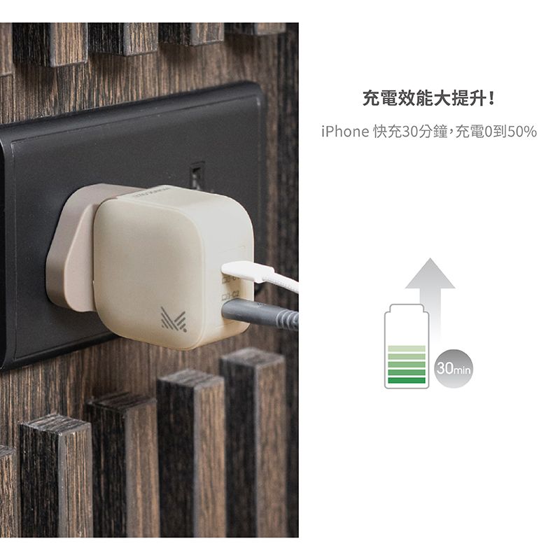 充電效能大提升!iPhone 快充30分鐘,充電0到50%(30min)