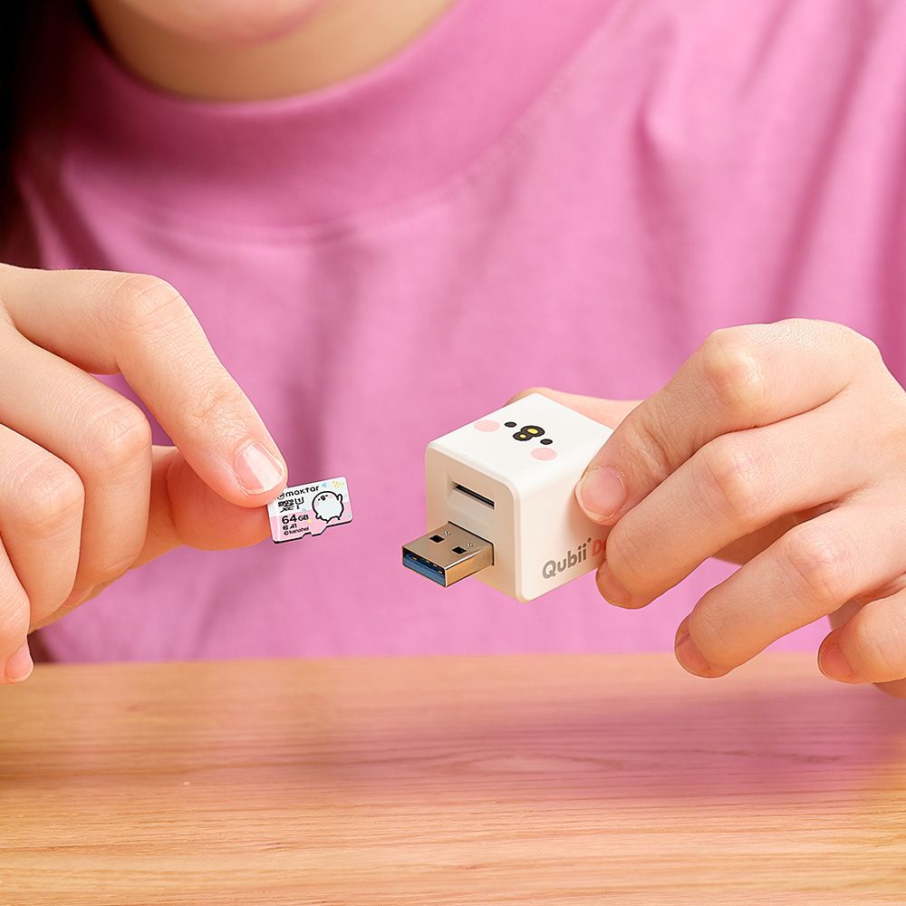 Maktar 雙用QubiiDuo USB-A備份豆腐卡娜赫拉的小動物-萌萌P助