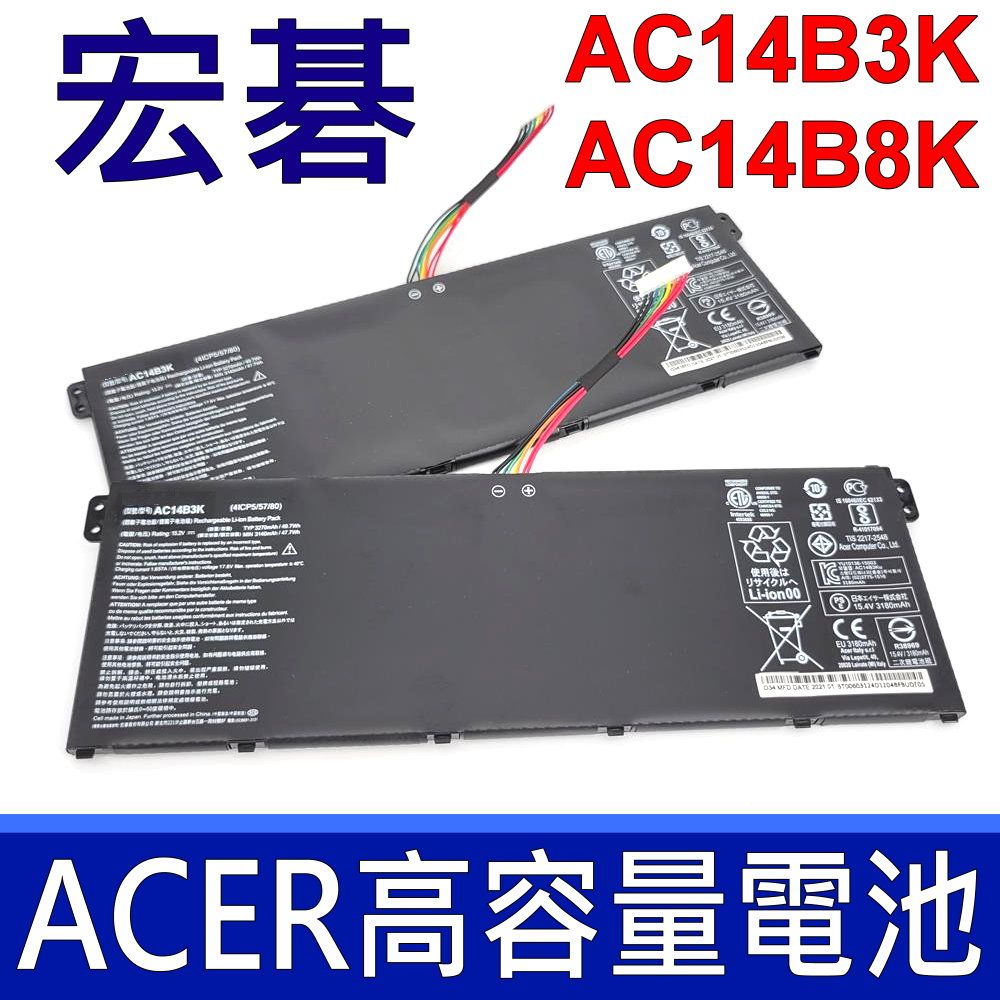 ACER 宏碁   AC14B3K 電池 