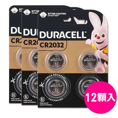 Duracell 金頂CR2032 3V鈕扣型電池(12入)