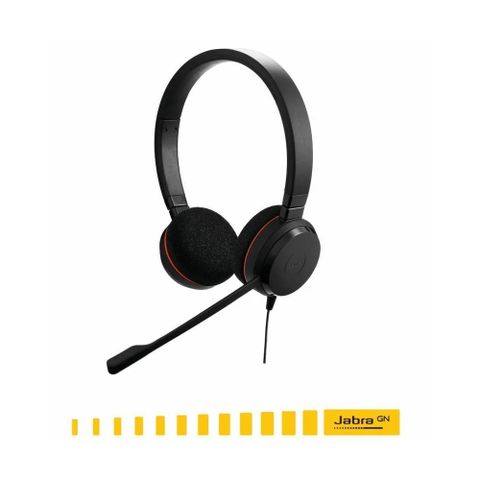 JABRA 捷波朗 Evolve 20 耳罩式商務會議耳機麥克風(遠距教學頭戴式立體聲耳機麥克風)
