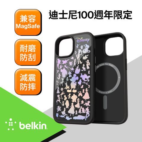 BELKIN iPhone 14 Pro 磁吸抗菌保護殼-迪士尼系列(黑)