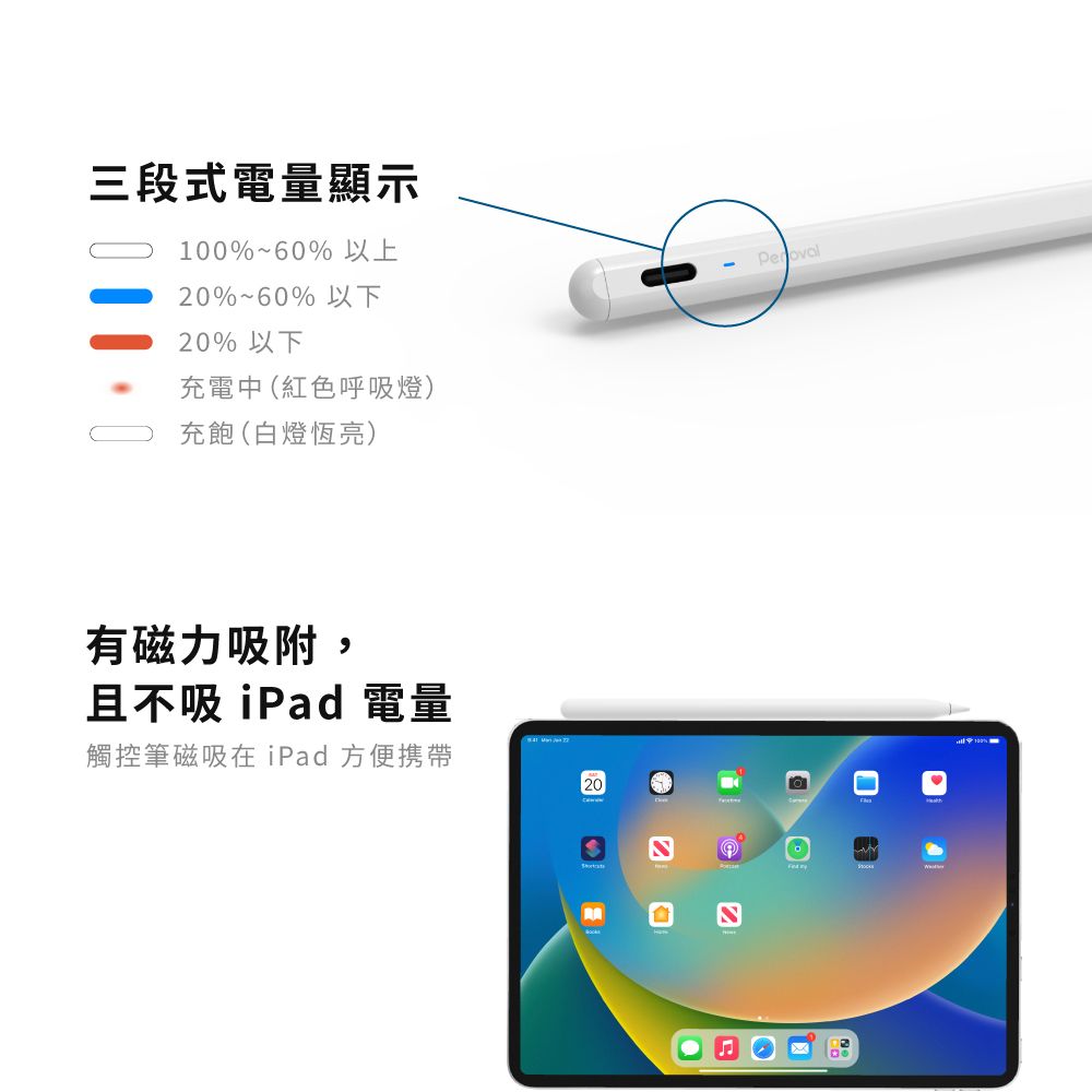 Penoval Apple ipad pencil AX 觸控筆(適用平板 iPad 10/9/air5/mini/Pro 平板觸控筆)