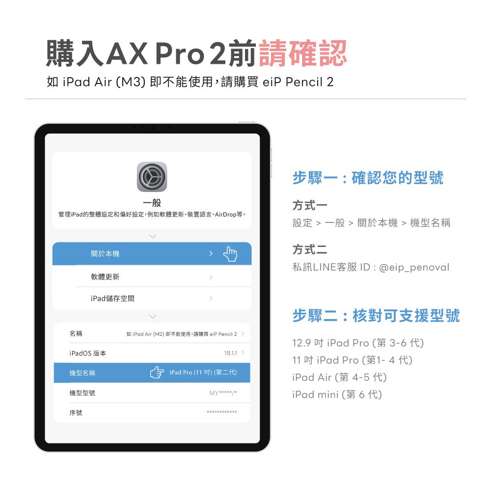 Penoval Pencil AX Pro 2 磁吸充電觸控筆(適用Apple iPad Air 4.5/mini 6/1-4代 Pro11 /3-6代 Pro12.9)