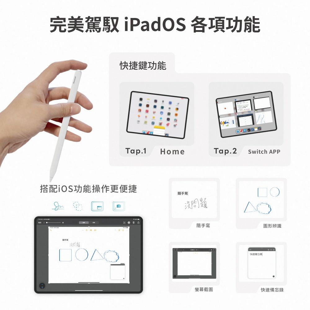 Penoval Pencil AX Pro 2 磁吸充電觸控筆(適用Apple iPad Air 4.5/mini 6/1-4代 Pro11 /3-6代 Pro12.9)