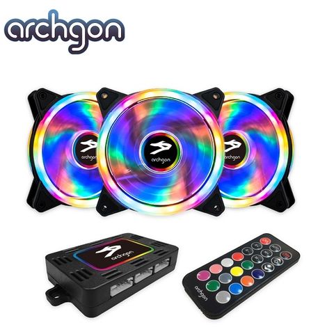 archgon 亞齊慷 RGBCF13 Hanabi 30 RGB 電競風扇組(3入)