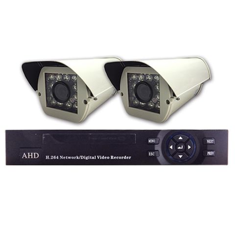 【帝網KingNet】 HD 1080P 4路2支監控套餐 高清 12顆 K1紅外線防護罩攝影機 ( 2.8 - 12mm ) SONY晶片 支援 AHD1080P/720P及傳統類比攝影機 UTC