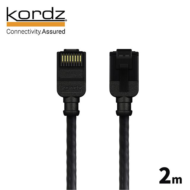 Kordz PRO CAT6 28AWG極細高速網路線 / 黑色2米