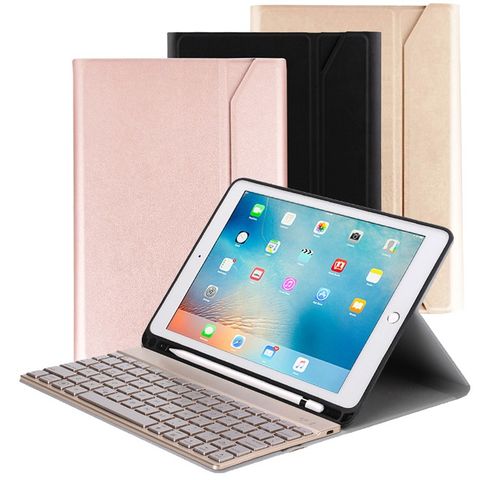 Powerway For iPad 9.7吋平板專用尊榮型三代筆槽分離式鋁合金藍牙鍵盤/皮套