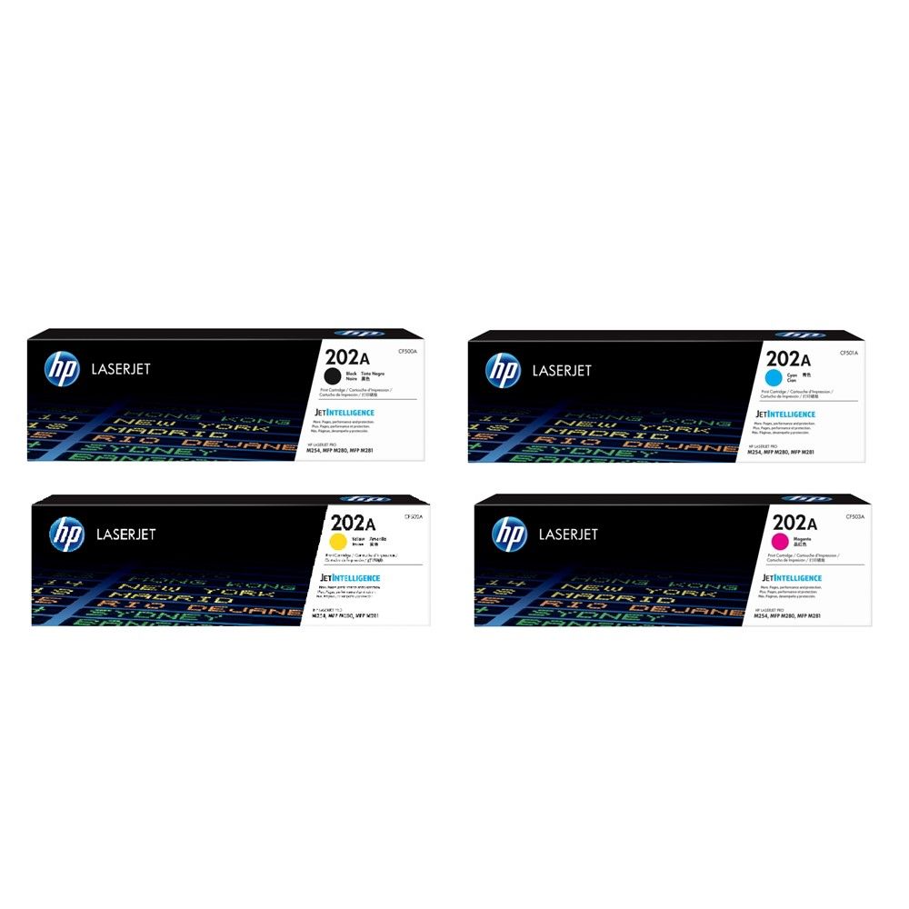 HP 惠普  CF500A(黑色)/CF501A(藍色)/CF502A(黃色)/CF503A(紅色) 原廠碳粉匣 四色一組