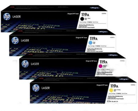 HP 惠普 119A W2090A(黑色)/W2091A(藍色)/W2092A(黃色)/W2093A(紅色) 原廠碳粉匣 四色一組