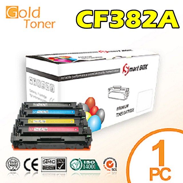 Gold  Toner 【Gold Toner】HP CF382A 環保碳粉匣(黃色)一支適用機型HP M476dn/M476nw/M476dw