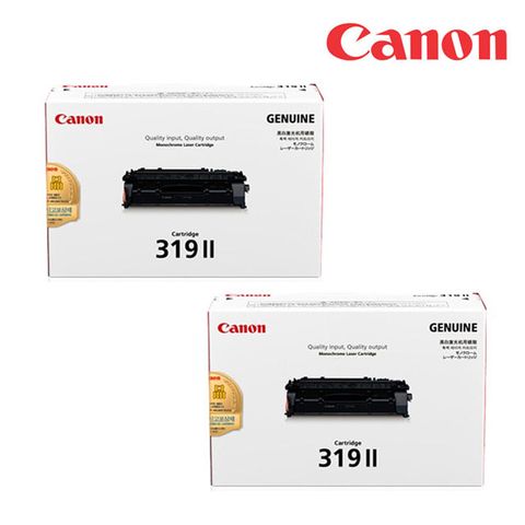 ★2入超值組★CANON CRG-319BK II 原廠黑色高容量碳粉匣