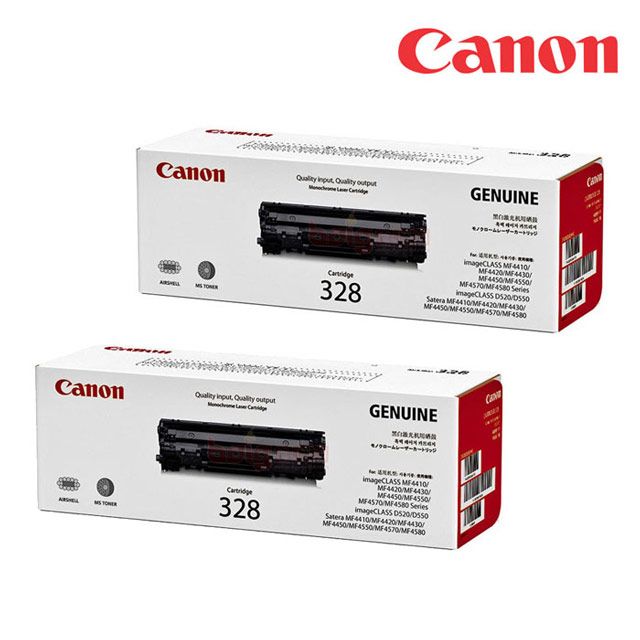 Canon 佳能 2入超值組 CRG-328 原廠黑色碳粉匣