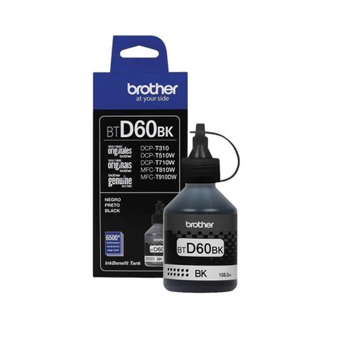 【公司貨】Brother BTD60BK 原廠高印量黑色墨水