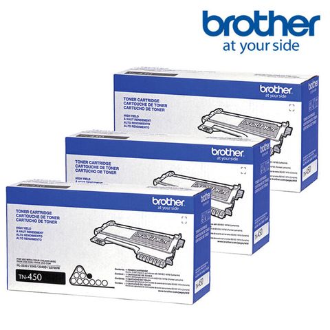 BROTHER 兄弟牌 3入超值組 TN-450 原廠高容量黑色碳粉匣