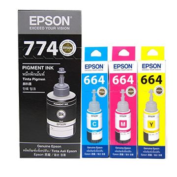 EPSON T774100+T664200~T664400原廠墨水(四色一組)+1黑