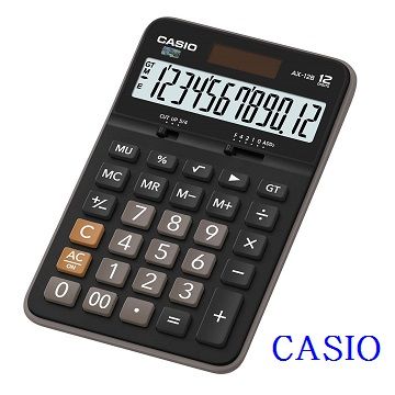 CASIO 卡西歐 12位數雙電源商用計算機/AX-12B