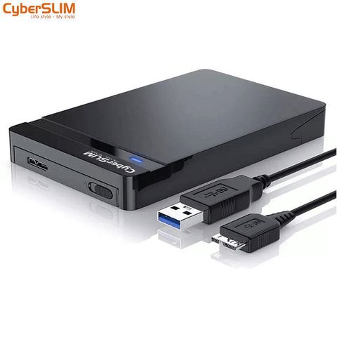 CyberSLIM 2.5吋硬碟外接盒 SSD 2.5吋行動固態硬碟盒 USB3.0 V25U3 黑