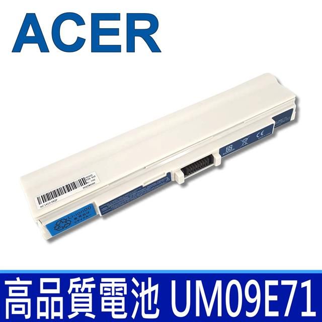 ACER 宏碁   UM09E71 6芯 白色 高品質 電池 Aspire 1410 1810 1810T 1810TZ As1410 As1810 One 200 FO2000 521 Ao521 752H Ao752 UM09E56 UM09E70 UM09E78 UM09E75 UM09E31 UM09E32 UM09E36 UM09E51