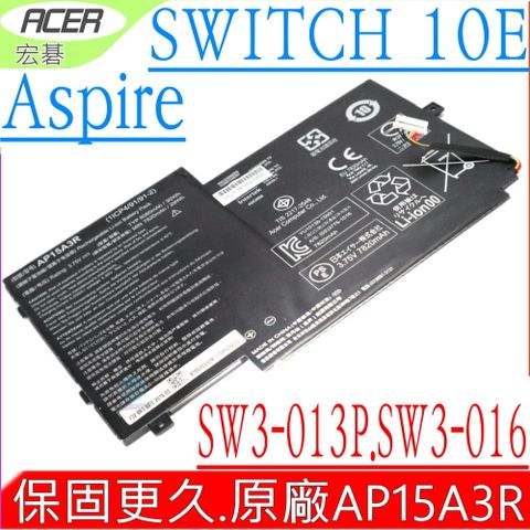 ACER 電池(原廠)-AP15A3R Switch 10E,SW3-013P SW3-016-18K8,10ESW3013P 1ICP4/91/91-2,KT00203009
