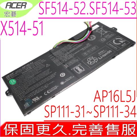 ACER 宏碁 AP16L5J 電池  SF514-52 SF514-53 SP111-31N SP111-32N SP111-34N TravelMate X514-51 TMX514-51 SP111-33