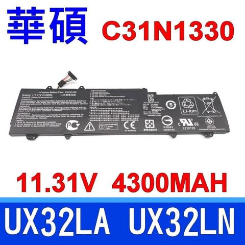 ASUS 華碩 適用型號 BX32LA UX32LA UX32LN X32LN X32LN-R4077H UX32LA-0171A4210 UX32LA-R3055H UX32LA-R3002H UX32LA-R3012H UX32LA-R3014H UX32LA-R3025H UX32LA-R3028H UX32LA-R3034H UX32LA-R3037H UX32LA-R3043H UX32LA-R3048H 副廠電池 最高容量