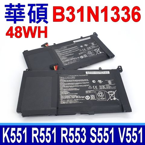 ASUS 華碩 B31N1336  原廠規格 電池 C31-S551 VivoBook A551 A551LB A551LN K551L K551LA K551LB K551LM K551LN S551 S551L S551LA S551LB S551LC S551LN V551L V551LA V551LB R551 R553 R553L R553LF R553LN