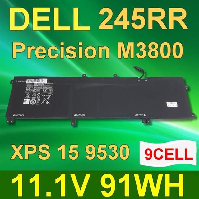 DELL 戴爾  245RR 9芯 日系電芯 電池 701WJ 7D1WJ T0TRM Y758W 07D1WJ TOTRM Precision M3800 XPS OH76MV 245RR ( 91 Whr ) M3800 15 9530 0701WJ 245RR 0701WJ 701WJ 7D1WJ T0TRM