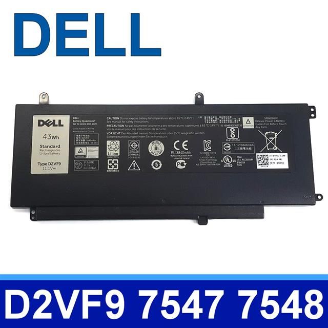 DELL 戴爾   D2VF9 3芯 電池 Inspiron 15 5000 7000 7547 7548 Vostro 14 5459 V5459