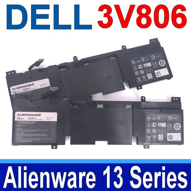 DELL 戴爾  3V806 4芯 電池 Alienware 13 系列 Alienware QHD ECHO 13 系列 ALW13ED 1508 1608 1708 1808 2608A