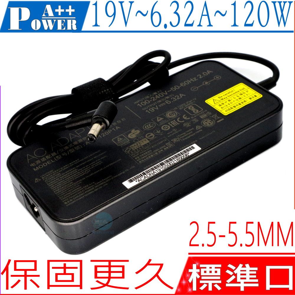 ASUS 華碩  120W 變壓器(保固更久)適用  19V 6.32A,UX510UW,UX510UX, X550JD,ZX50JX,F554LA,G550JK,VX7SX,N70V,N70SV,N76VJ,N76VM,N80VC,N80VN,N90SV,R701,W90,X71Q,Z80K,Z81K,G1sn,G2k,C90s,F70SL,G50vt,G70g,G71g,G3A,N55V,R552J,R552JK,X580,X580VD,MW504G