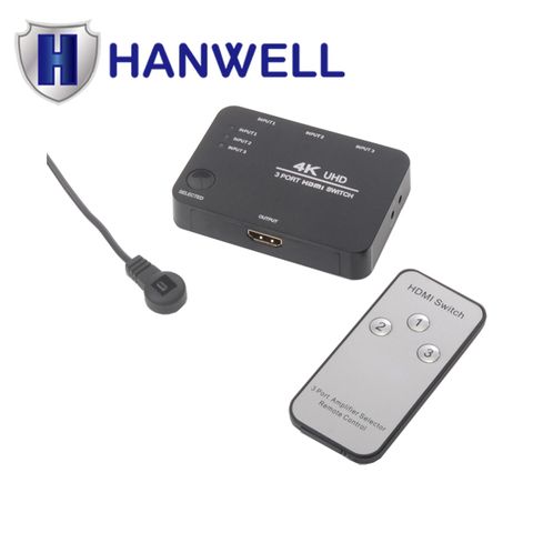 HANWELL 捍衛科技 HD301K 影音訊號切換器 ( 3 IN 1 OUT )