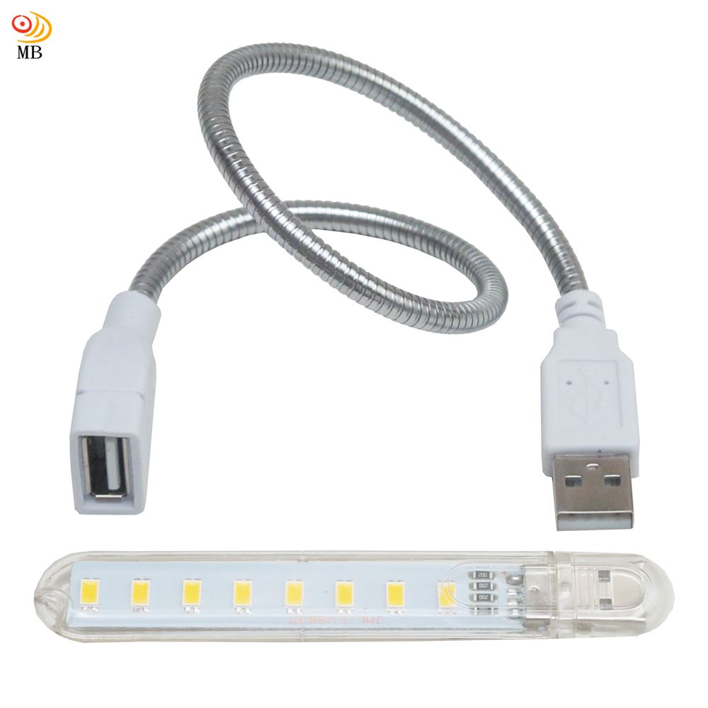 月陽 USB超亮8LED4W燈檯燈閱讀燈小夜燈手電筒送蛇頸延長線(HL8SL)