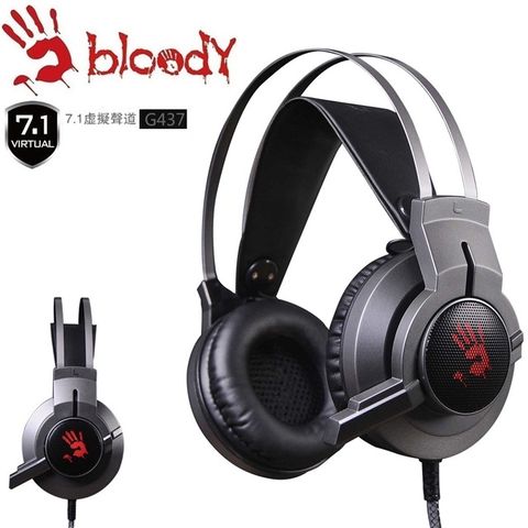 A4 雙飛燕 bloody G437炫光電競遊戲耳機(7.1 虛擬聲道)