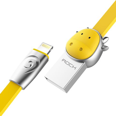 ROCK 【+】卡通造型Apple蘋果傳輸充電線(牛)