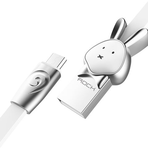 ROCK 【+】卡通造型Micro傳輸充電線(兔)