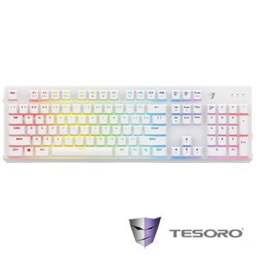 TESORO鐵修羅 剋龍劍Gram RGB機械式鍵盤-紅軸中文白