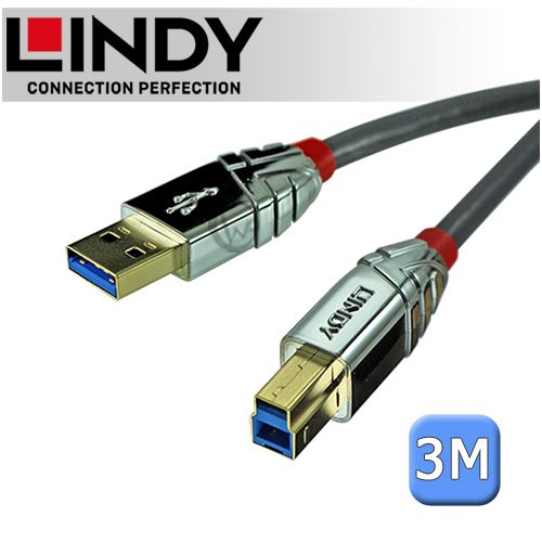 LINDY 林帝   CROMO USB3.0 Type-A/公 to Type-B/公 傳輸線 3m (36663)