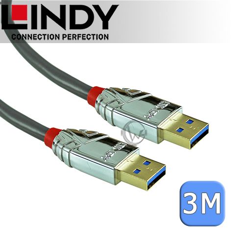 LINDY 林帝   CROMO USB3.0 Type-A 公 to 公 傳輸線 1m (36628)