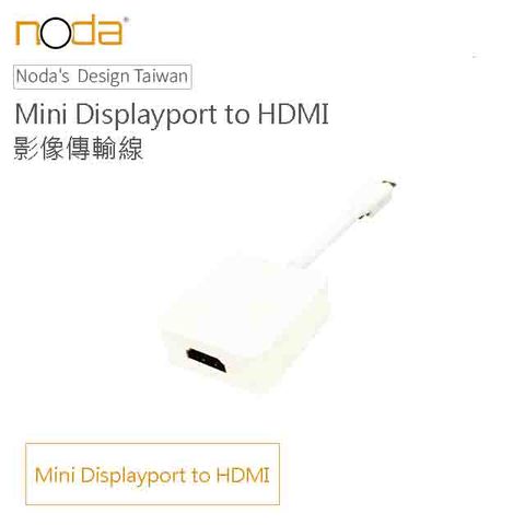 【Noda’s Design Taiwan】mini Displayport to HDMI 影像傳輸線