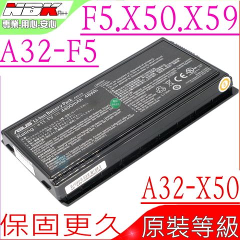 ASUS 華碩 A32-F5 電池適用(保固更久)   F5,F5M,F5N,F5R,F5RI,F5SL,F5V,F5VI,F5VL,X50,X50MX50N,X50R,X59,X50RL,X50SL,X50V,X50VL,X50C,X50GL,A32-X50