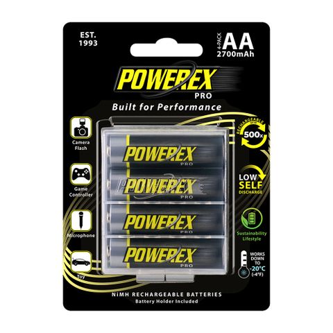 POWEREX 低自放電3號充電池PRO 2700mAh(4/卡)★附贈收藏盒