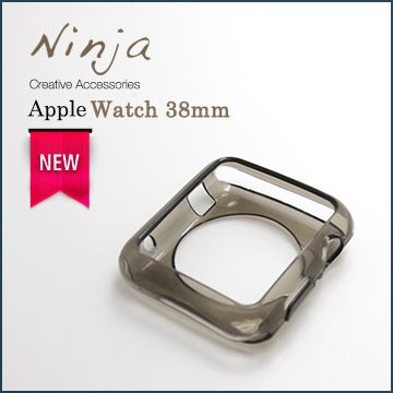 Shimizu 清水 【東京御用Ninja】Apple Watch 38mm (2015~2017年版適用) 晶透款TPU保護套透黑