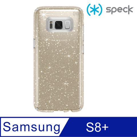 ★㊣超值搶購↘7折★Speck Presidio CLEAR+GLITTER Samsung Galaxy S8+ 透明+金色奈米玻璃水晶防摔保護殼