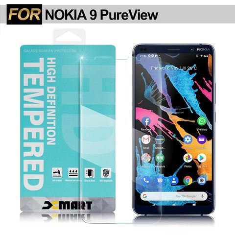 X mart Xmart for NOKIA 9 PureView 薄型 9H 玻璃保護貼-非滿版