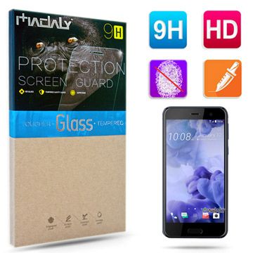MADALY for HTC U Play 5.2吋 防油疏水抗指紋 9H 鋼化玻璃保護貼