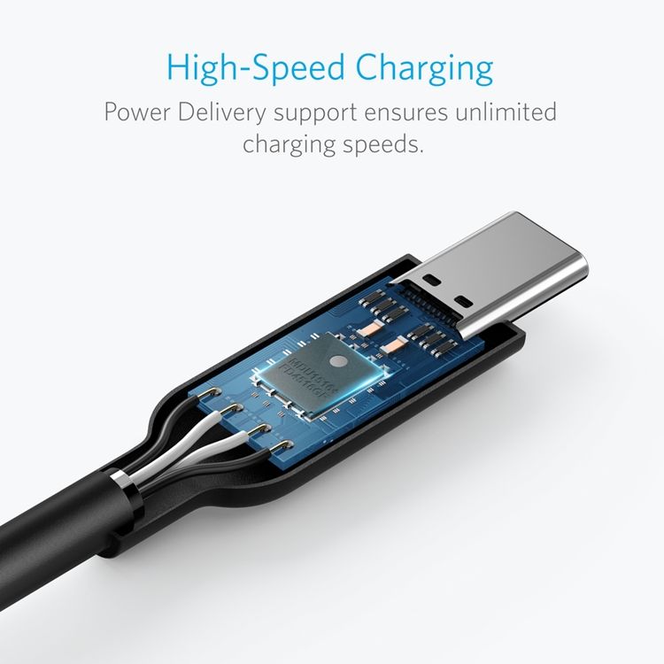 ANKER (90cm)美國 PowerLine II USB-C轉USB-C數據線Macbook傳輸線Switch充電線0.9米同步線A8485011