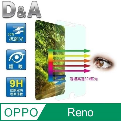 D&A for OPPO Reno (6.4吋)9H藍光保貼