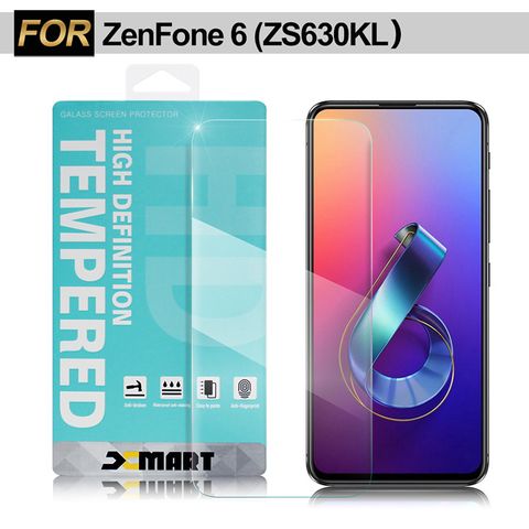 清透美型 展現完美Xmart for ASUS ZenFone 6 ZS630KL 薄型 9H 玻璃保護貼